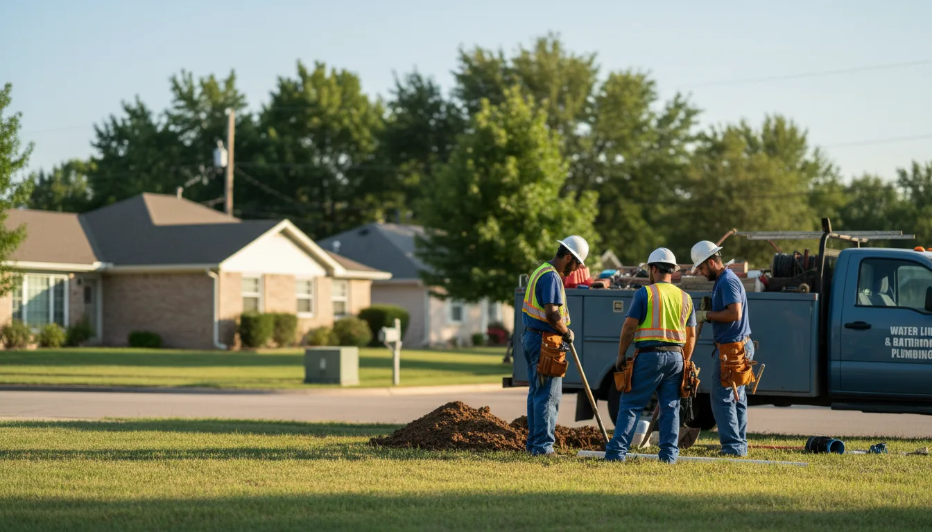 Residential water line and bathroom plumbing service in Mehama, OR